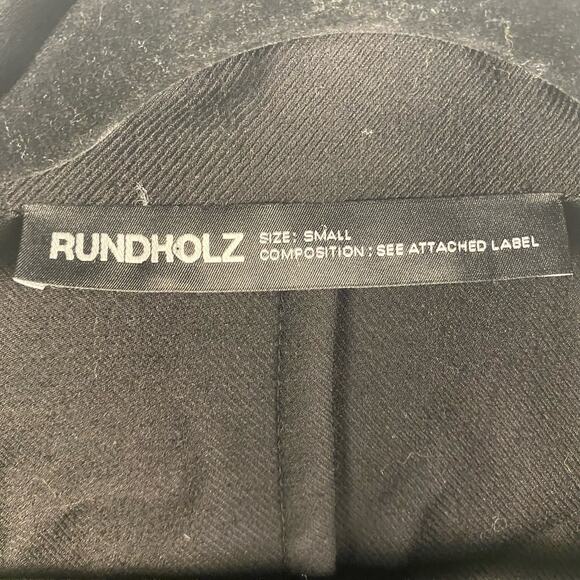 Rundholz‎ Black Wool Fitted Blazer Suit Jacket Single Breasted Size Small - Picture 3 of 8